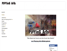 Tablet Screenshot of playing-arts.de